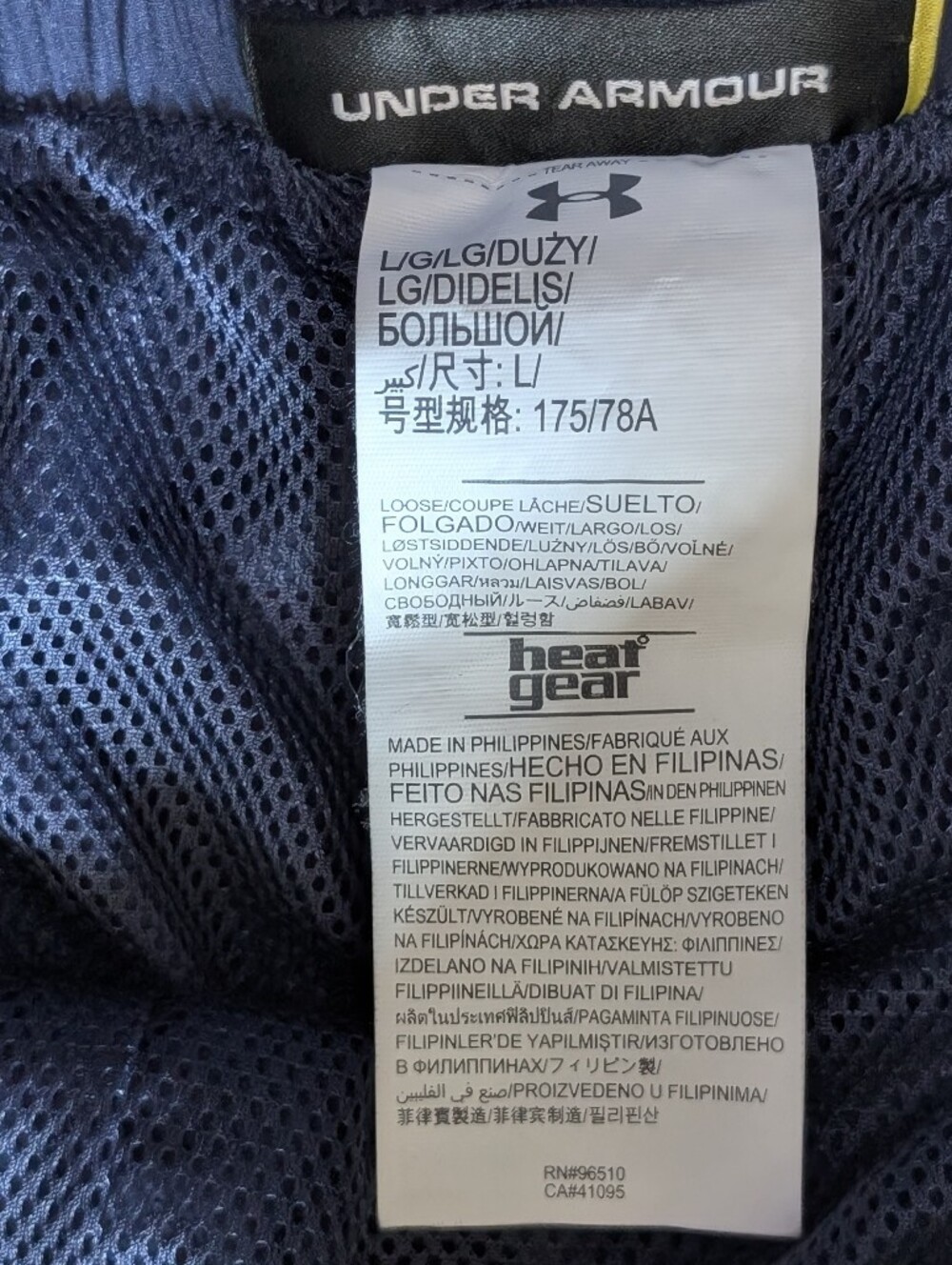 Under Armour HeatGear Windbreaker Mesh Lined Jogging Pants Navy - Picture 8 of 13